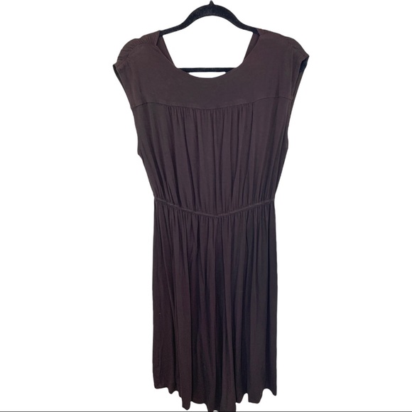 Spense Women's Dress Brown Medium Empire Waist Vneck Viscose Cap Sleeve - Picture 2 of 9